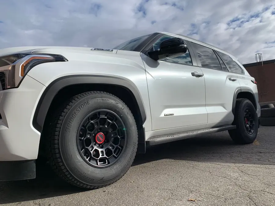 Toyota Sequoia on Bridgestone Blizzak winter tires and TRD wheels